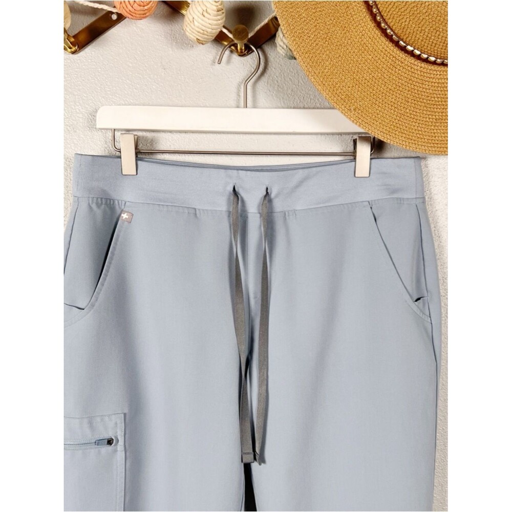 Figs Zamora Joggers Scrub Pants in Dusty Blue Size Medium Tall M/T - Picture 3 of 7